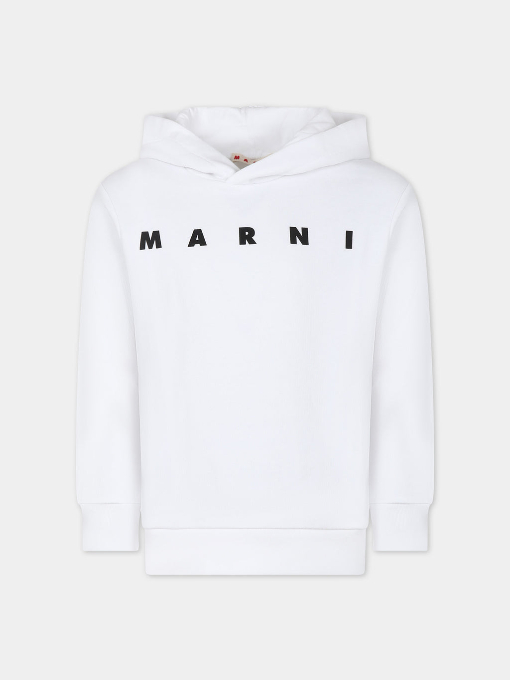 White sweatshirt for kids with logo